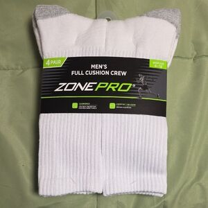 Zone Pro Men's Athletic Full Cushion Crew Socks